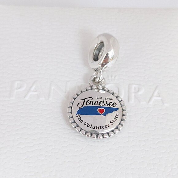 Pandora Tennessee Map Exclusive Dangle Charm Sterling Silver - Picture 8 of 8